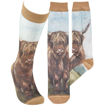 Primitives by Kathy Primitives by Kathy - Highland Cows Socks